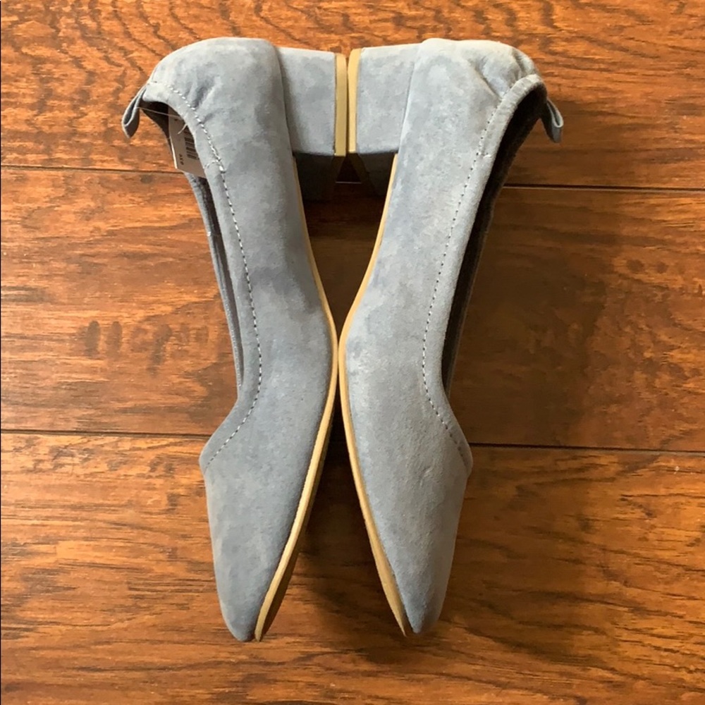 Sky Blue Block Heel